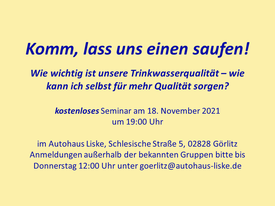 Trinkwasser 18.11.2021